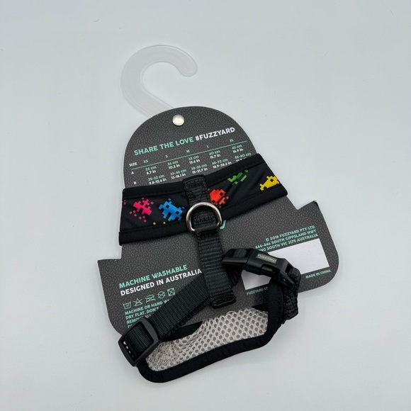 Fuzz Yard Arcade Game Print Dog Harness Dog’s Size XS - Picture 4 of 5